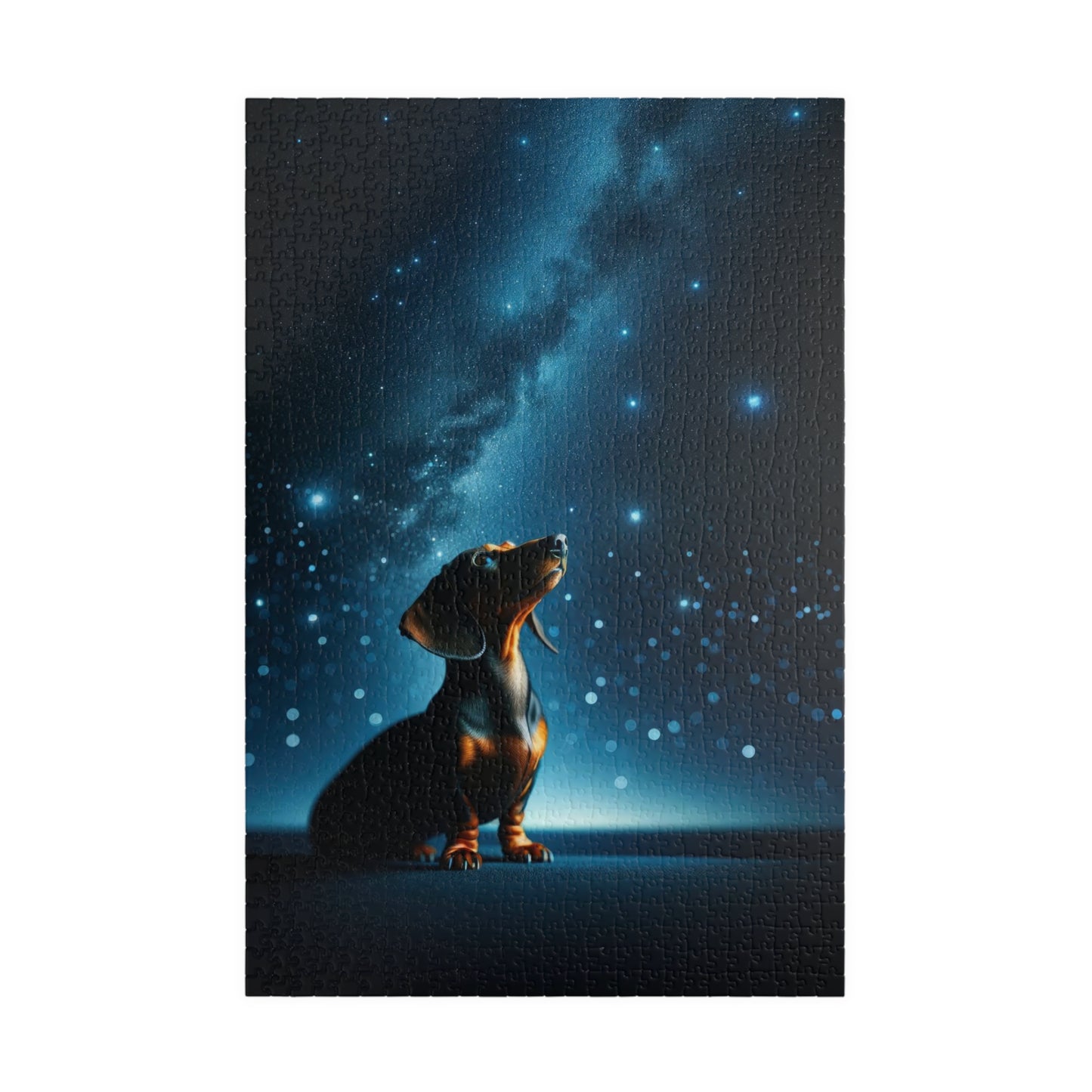 Stargazer Dachshund Jigsaw Puzzle - Cosmic Canine Collection - Glossy Finish, Multiple Pieces Options 110, 252, 520, 1014