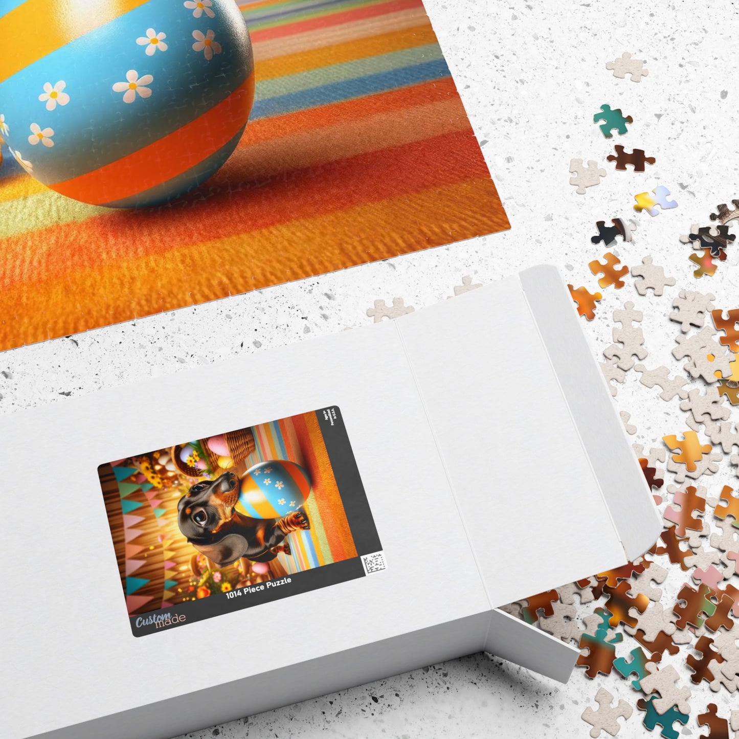 Egg-stra Special Dachshund Easter Puzzle - Mini Doxie Egg Challenge Jigsaw - Festive Family Gift, 110, 252, 520, 1014 Pieces