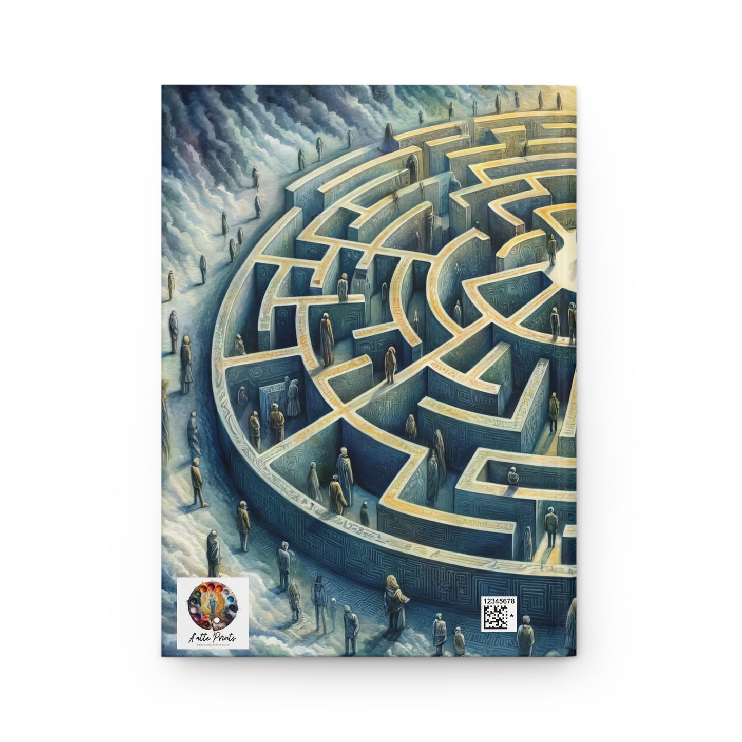 Labyrinth of Choices Hardcover Journal Matte Finish- Artistic Notebook for Reflection - 150 Lined Pages for Writing (75 Sheets)