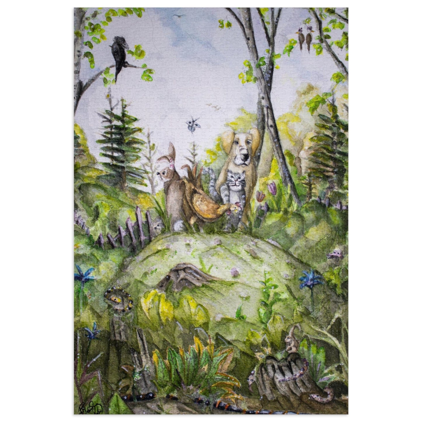 Unexpected Bonds: Forest Mound Fellowship - Jigsaw Puzzle Satin Finish, Elegant Metal Tin - 110, 252, 500,1000-Piece