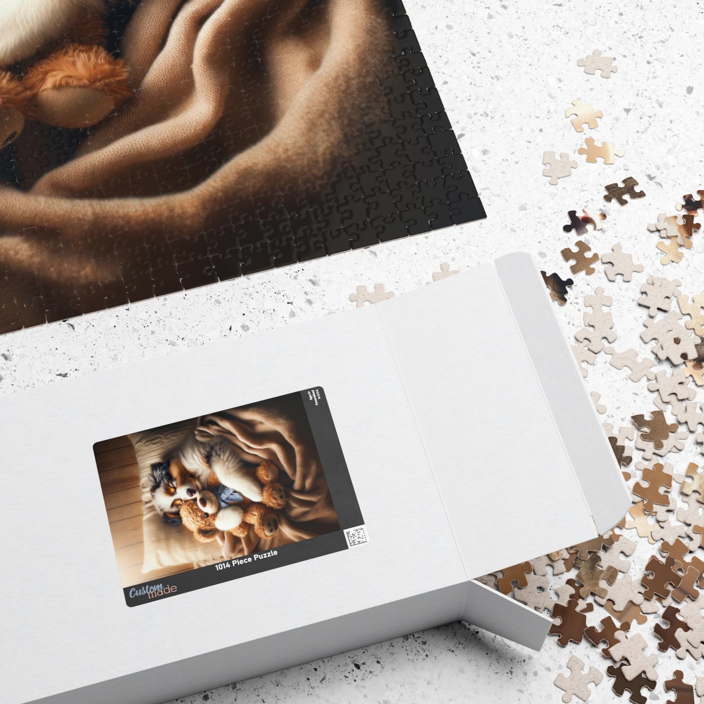 Australian Shepherd Puppy Dreams Puzzle - Perfect Relaxation Activity, Family Entertainment, Various Piece Counts