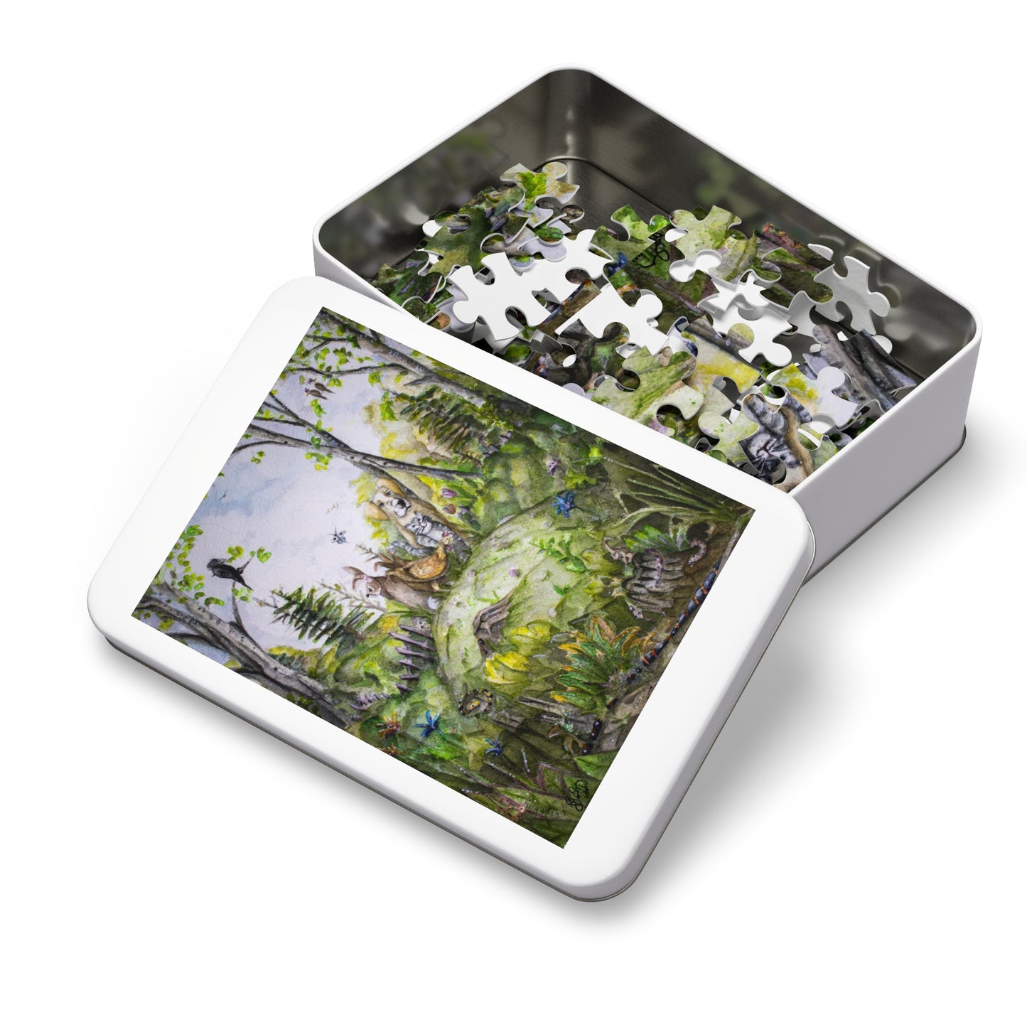 Unexpected Bonds: Forest Mound Fellowship - Jigsaw Puzzle Satin Finish, Elegant Metal Tin - 110, 252, 500,1000-Piece