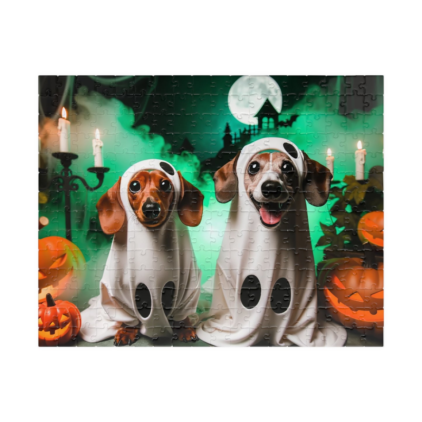 Boo-tiful Weiner Ghosts Jigsaw Puzzle (110 or 252 piece)