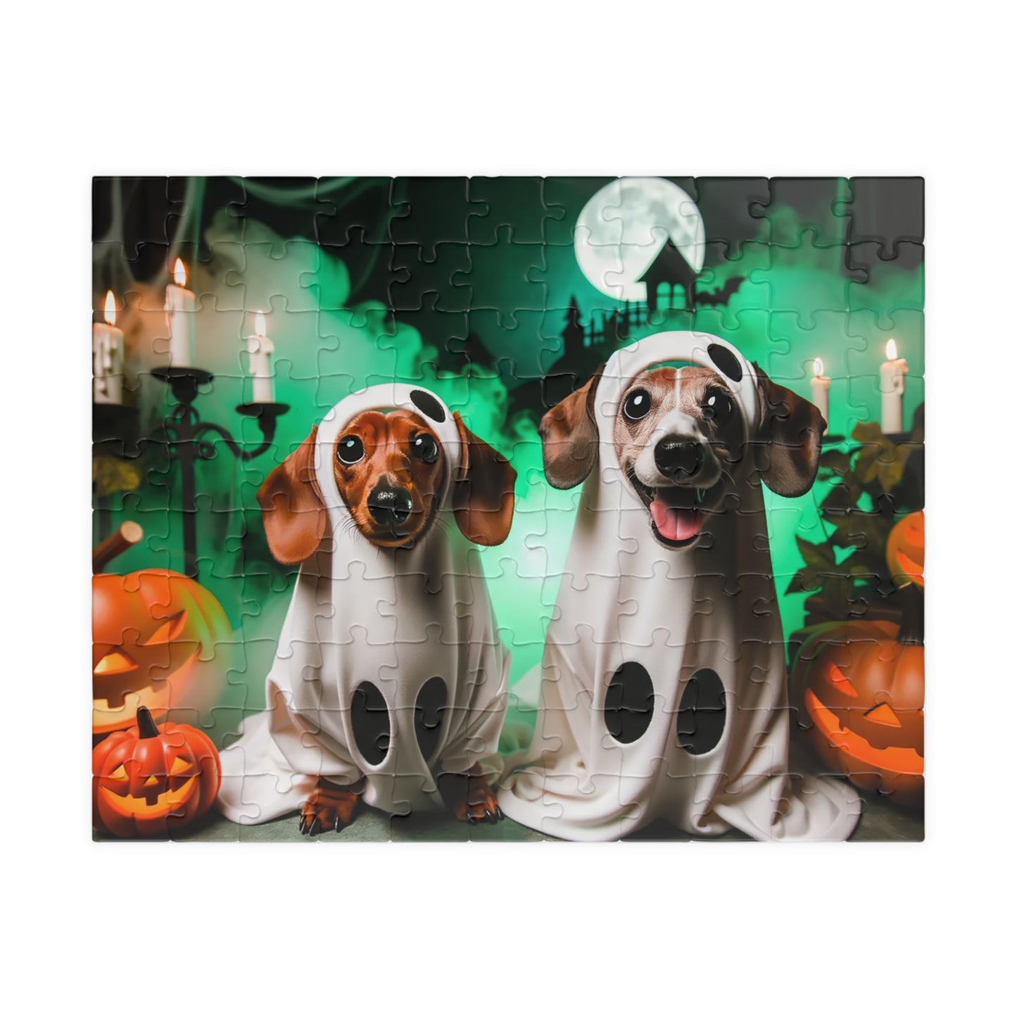 Boo-tiful Weiner Ghosts Jigsaw Puzzle (110 or 252 piece)
