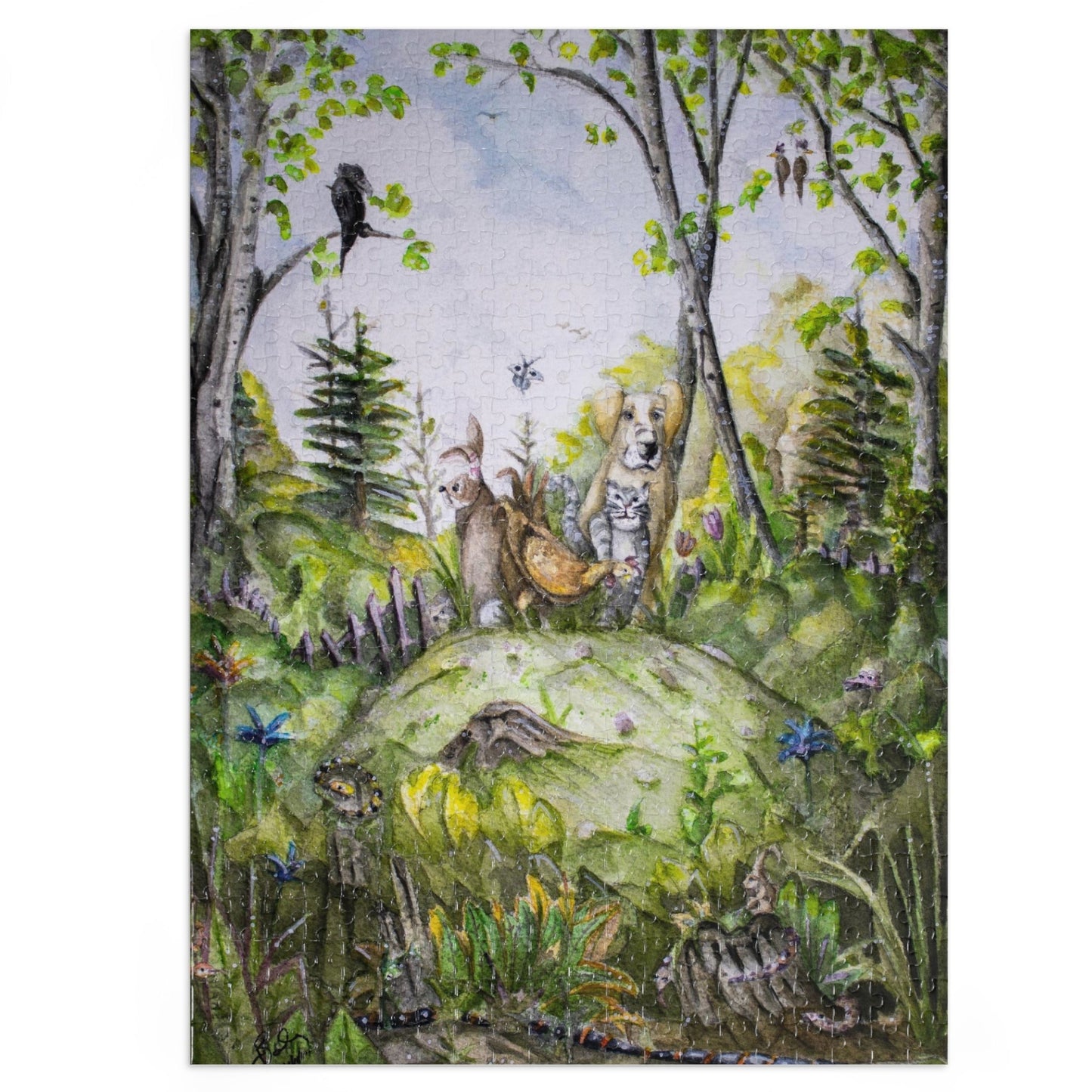 Unexpected Bonds: Forest Mound Fellowship - Jigsaw Puzzle Satin Finish, Elegant Metal Tin - 110, 252, 500,1000-Piece