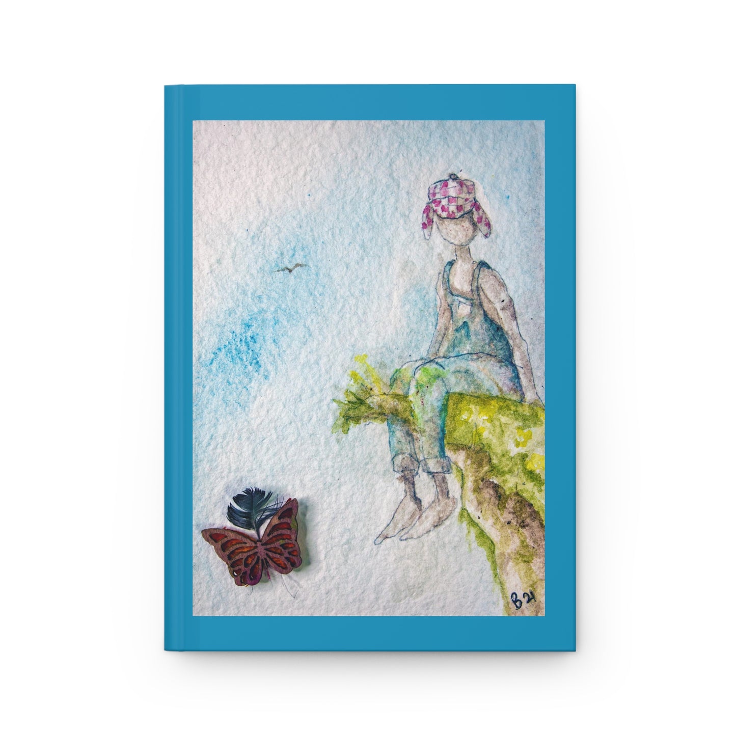 The Wanderer - Artistic Hardcover Journal, Watercolor Hardcover, 5.75x8", 150 Lined Pages, Customizable Notebook/Diary for Creativity