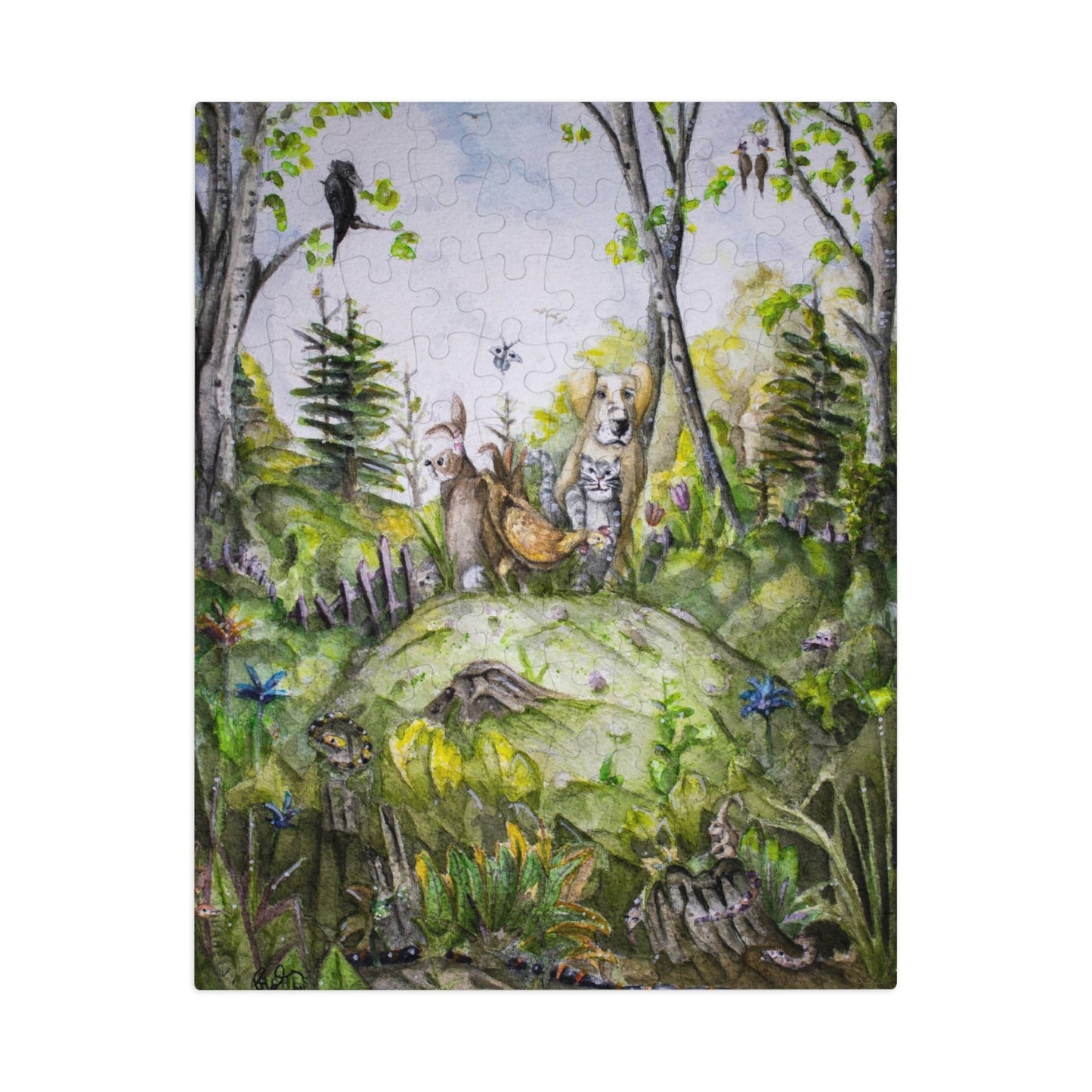 Unexpected Bonds: Forest Mound Fellowship - Jigsaw Puzzle Satin Finish, Elegant Metal Tin - 110, 252, 500,1000-Piece