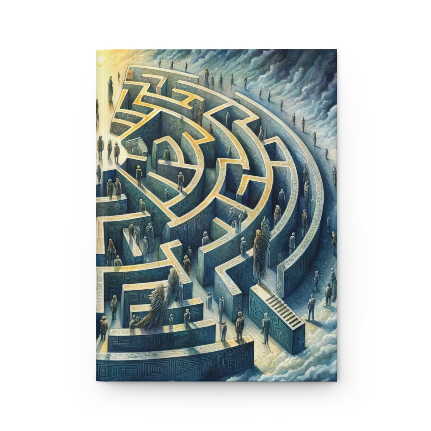 Labyrinth of Choices Hardcover Journal Matte Finish- Artistic Notebook for Reflection - 150 Lined Pages for Writing (75 Sheets)