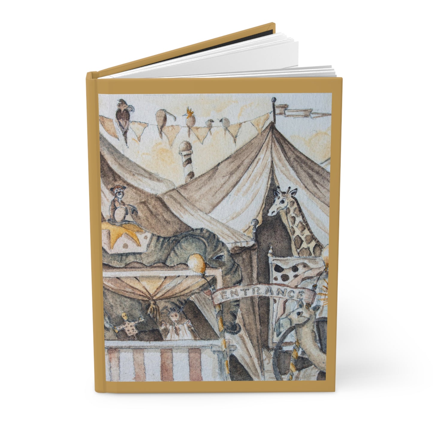 Mindfulness Art Journal - 'Carnival Before the Storm' Notebook, 5.75x8", 150 Lined Pages, Hardcover Reflection & Creativity Diary