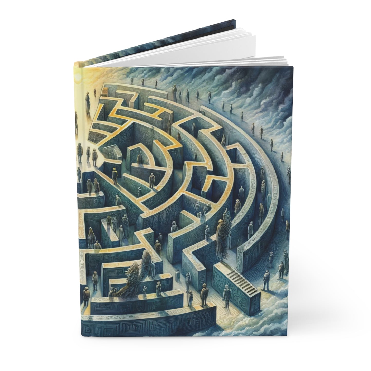 Labyrinth of Choices Hardcover Journal Matte Finish- Artistic Notebook for Reflection - 150 Lined Pages for Writing (75 Sheets)