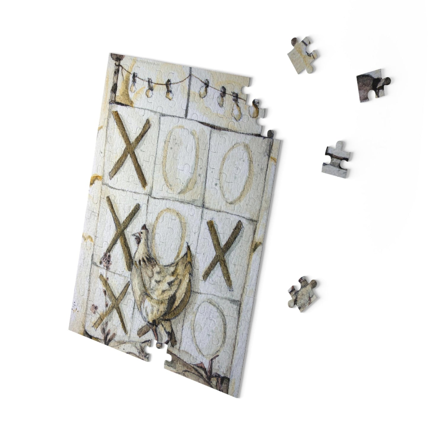 Chole The Tic Tac Toe Chicken - Whimsical Jigsaw Puzzle Adventure 120, 252 or 500 pieces