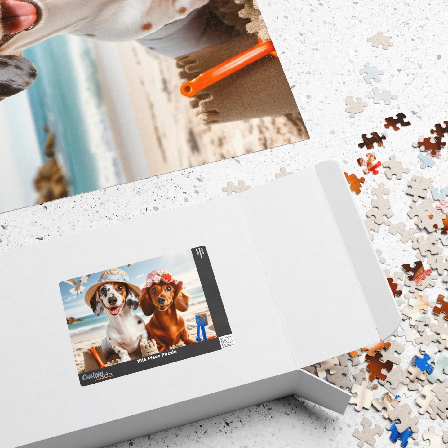 Beachside Buddies Miniature Dachshund Jigsaw Puzzle - 110, 252, 520 or 1014 Pieces