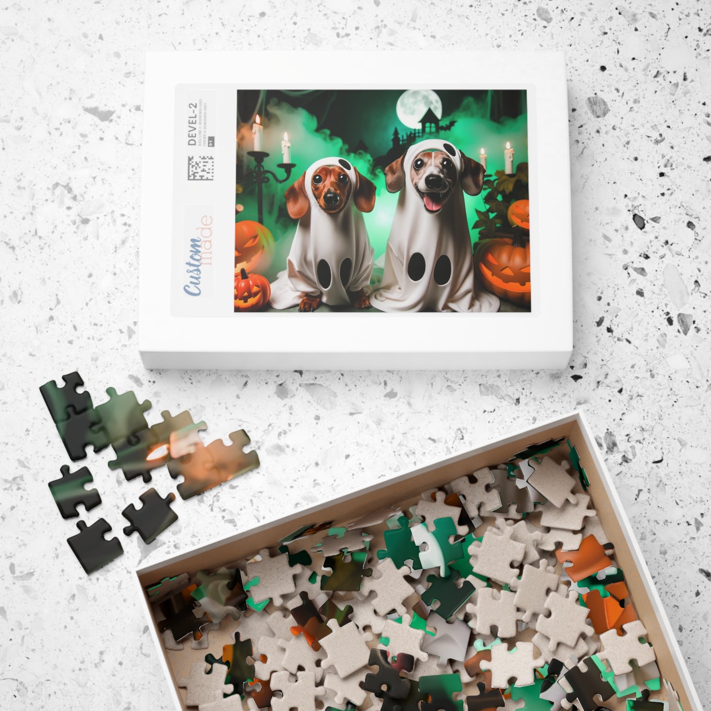 Boo-tiful Weiner Ghosts Jigsaw Puzzle (110 or 252 piece)