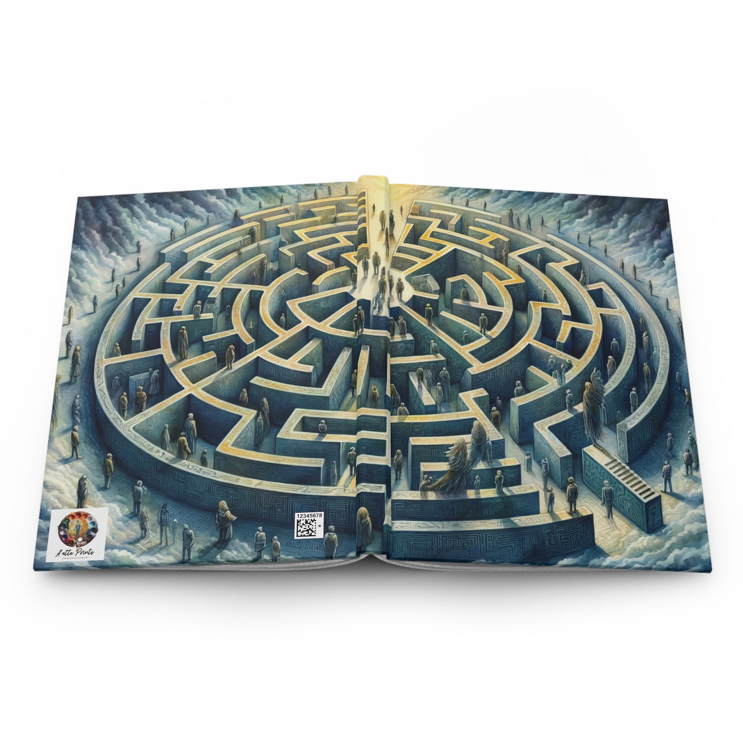 Labyrinth of Choices Hardcover Journal Matte Finish- Artistic Notebook for Reflection - 150 Lined Pages for Writing (75 Sheets)