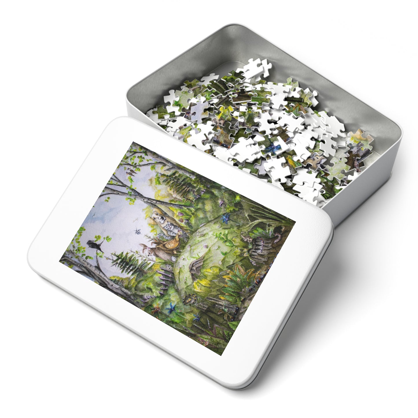 Unexpected Bonds: Forest Mound Fellowship - Jigsaw Puzzle Satin Finish, Elegant Metal Tin - 110, 252, 500,1000-Piece