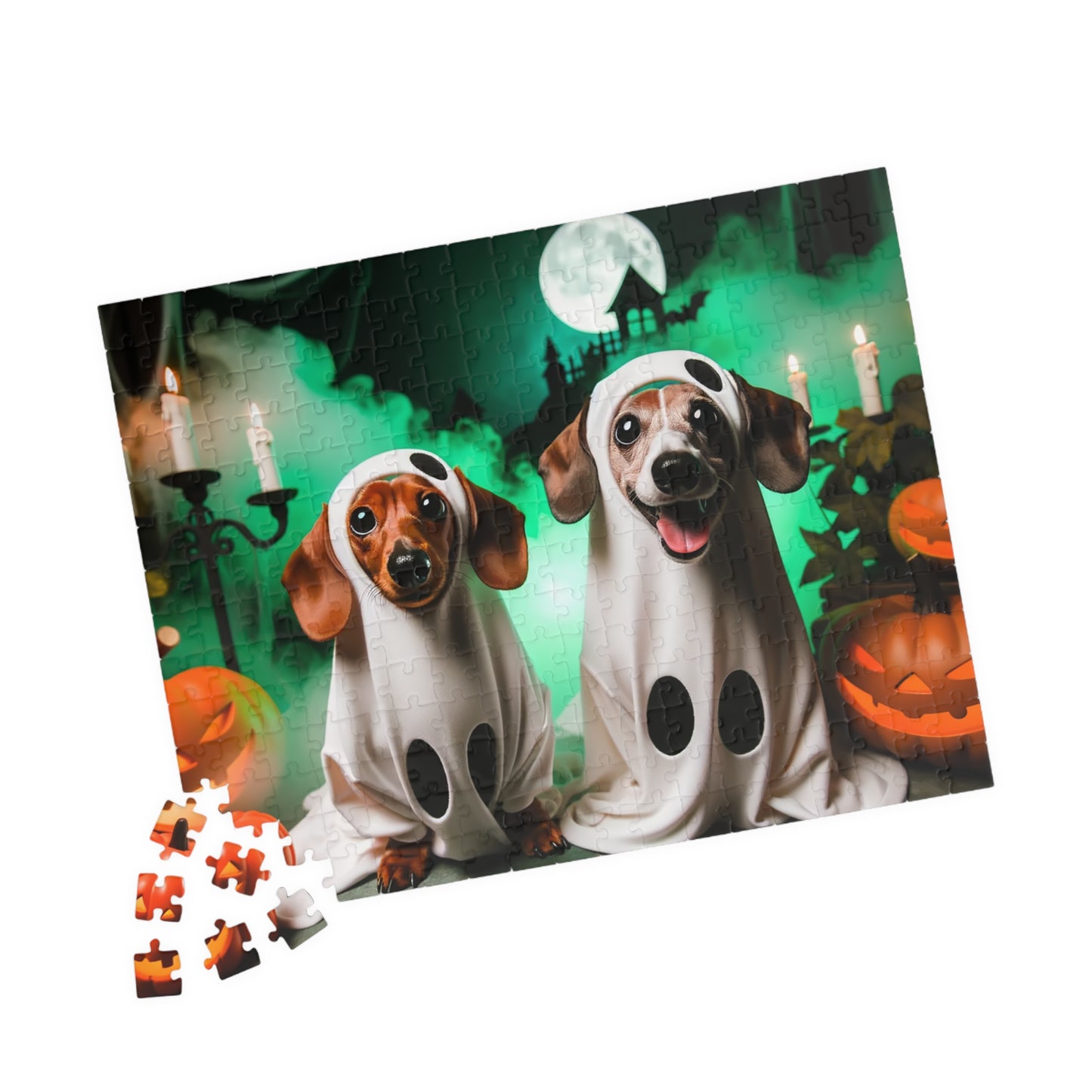Boo-tiful Weiner Ghosts Jigsaw Puzzle (110 or 252 piece)