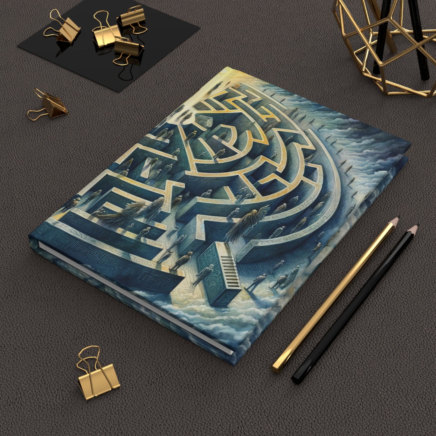 Labyrinth of Choices Hardcover Journal Matte Finish- Artistic Notebook for Reflection - 150 Lined Pages for Writing (75 Sheets)