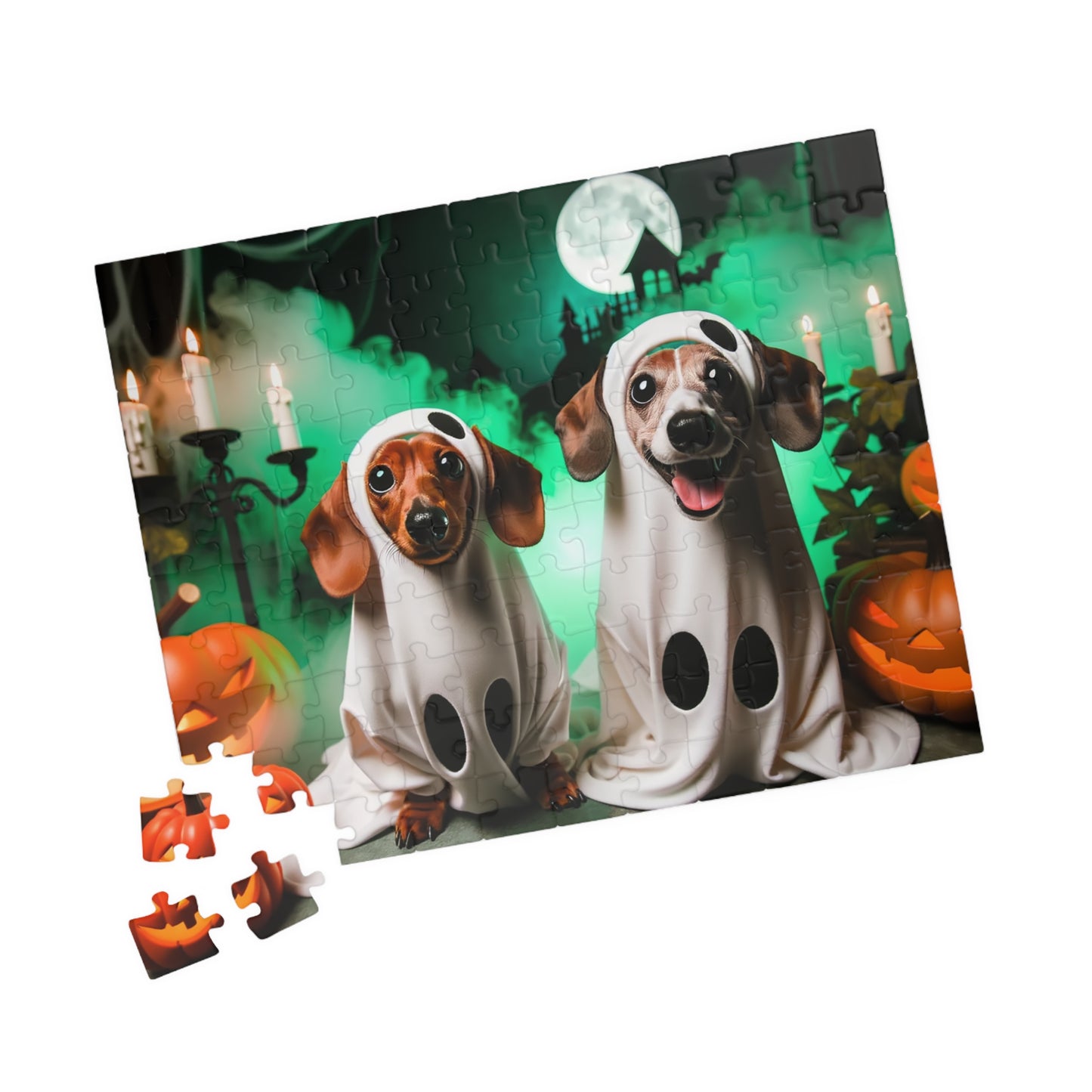 Boo-tiful Weiner Ghosts Jigsaw Puzzle (110 or 252 piece)